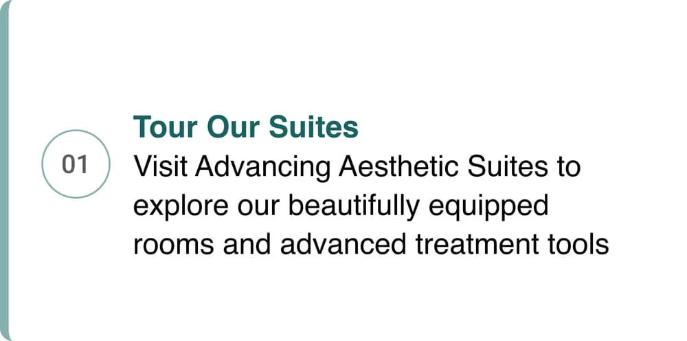 Tour of Advancing Aesthetics treatment suites at 531 N Racine, Chicago